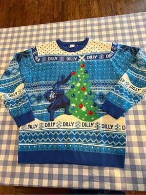 Bud Light Dilly knight Ugly holiday Christmas sweater-XL